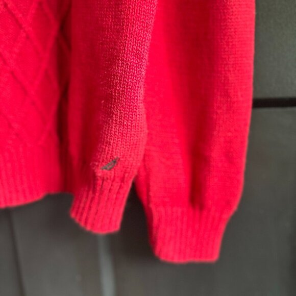 Nautica Red Crew Neck Half Zip Sweater - Size 5 🔥 - Picture 3 of 4